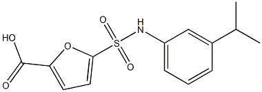 5-{[3-(propan-2-yl)phenyl]sulfamoyl}furan-2-carboxylic acid Struktur