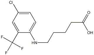 5-{[4-chloro-2-(trifluoromethyl)phenyl]amino}pentanoic acid Struktur