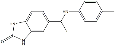 5-{1-[(4-methylphenyl)amino]ethyl}-2,3-dihydro-1H-1,3-benzodiazol-2-one Struktur