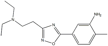 5-{3-[2-(diethylamino)ethyl]-1,2,4-oxadiazol-5-yl}-2-methylaniline Struktur