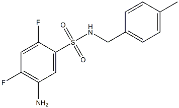 5-amino-2,4-difluoro-N-[(4-methylphenyl)methyl]benzene-1-sulfonamide Struktur