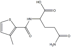 5-amino-2-{[(3-methylthien-2-yl)carbonyl]amino}-5-oxopentanoic acid Struktur