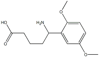 5-amino-5-(2,5-dimethoxyphenyl)pentanoic acid Struktur