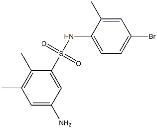 5-amino-N-(4-bromo-2-methylphenyl)-2,3-dimethylbenzene-1-sulfonamide Struktur