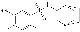 5-amino-N-{1-azabicyclo[2.2.2]octan-3-yl}-2,4-difluorobenzene-1-sulfonamide Struktur