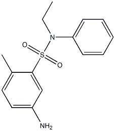 5-amino-N-ethyl-2-methyl-N-phenylbenzene-1-sulfonamide Struktur