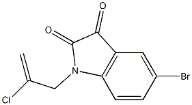 5-bromo-1-(2-chloroprop-2-en-1-yl)-2,3-dihydro-1H-indole-2,3-dione Struktur