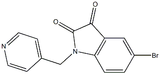 5-bromo-1-(pyridin-4-ylmethyl)-2,3-dihydro-1H-indole-2,3-dione Struktur