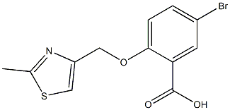 5-bromo-2-[(2-methyl-1,3-thiazol-4-yl)methoxy]benzoic acid Struktur