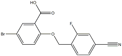 5-bromo-2-[(4-cyano-2-fluorophenyl)methoxy]benzoic acid Struktur