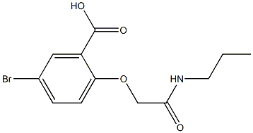 5-bromo-2-[(propylcarbamoyl)methoxy]benzoic acid Struktur