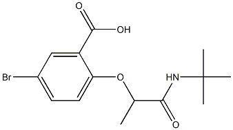 5-bromo-2-[1-(tert-butylcarbamoyl)ethoxy]benzoic acid Struktur