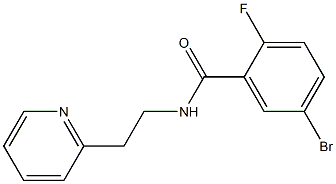 5-bromo-2-fluoro-N-(2-pyridin-2-ylethyl)benzamide Struktur