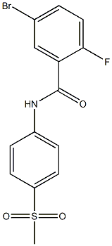 5-bromo-2-fluoro-N-(4-methanesulfonylphenyl)benzamide Struktur