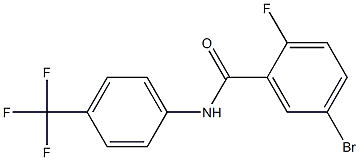 5-bromo-2-fluoro-N-[4-(trifluoromethyl)phenyl]benzamide Struktur