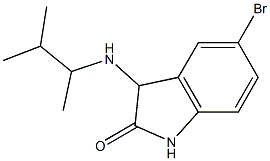 5-bromo-3-[(3-methylbutan-2-yl)amino]-2,3-dihydro-1H-indol-2-one Struktur