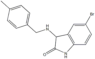 5-bromo-3-{[(4-methylphenyl)methyl]amino}-2,3-dihydro-1H-indol-2-one Struktur