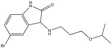 5-bromo-3-{[3-(propan-2-yloxy)propyl]amino}-2,3-dihydro-1H-indol-2-one Struktur