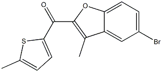 5-bromo-3-methyl-2-[(5-methylthiophen-2-yl)carbonyl]-1-benzofuran Struktur