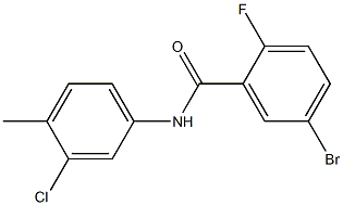 5-bromo-N-(3-chloro-4-methylphenyl)-2-fluorobenzamide Struktur