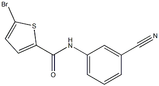 5-bromo-N-(3-cyanophenyl)thiophene-2-carboxamide Struktur