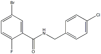 5-bromo-N-[(4-chlorophenyl)methyl]-2-fluorobenzamide Struktur