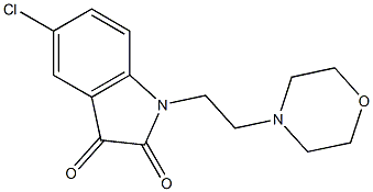 5-chloro-1-[2-(morpholin-4-yl)ethyl]-2,3-dihydro-1H-indole-2,3-dione Struktur