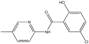 5-chloro-2-hydroxy-N-(5-methylpyridin-2-yl)benzamide Struktur