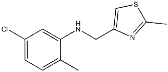 5-chloro-2-methyl-N-[(2-methyl-1,3-thiazol-4-yl)methyl]aniline Struktur