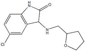 5-chloro-3-[(oxolan-2-ylmethyl)amino]-2,3-dihydro-1H-indol-2-one Struktur