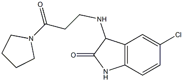 5-chloro-3-{[3-oxo-3-(pyrrolidin-1-yl)propyl]amino}-2,3-dihydro-1H-indol-2-one Struktur