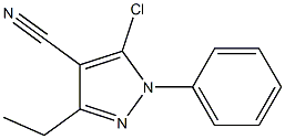 5-chloro-3-ethyl-1-phenyl-1H-pyrazole-4-carbonitrile Struktur