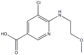 5-chloro-6-[(2-methoxyethyl)amino]pyridine-3-carboxylic acid Struktur