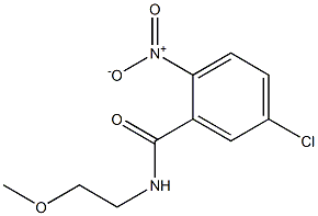 5-chloro-N-(2-methoxyethyl)-2-nitrobenzamide Struktur