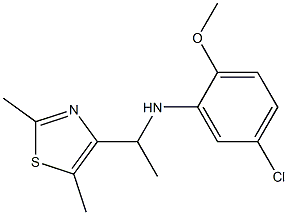 5-chloro-N-[1-(2,5-dimethyl-1,3-thiazol-4-yl)ethyl]-2-methoxyaniline Struktur