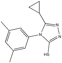 5-cyclopropyl-4-(3,5-dimethylphenyl)-4H-1,2,4-triazole-3-thiol Struktur