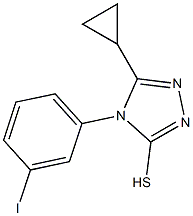 5-cyclopropyl-4-(3-iodophenyl)-4H-1,2,4-triazole-3-thiol Struktur