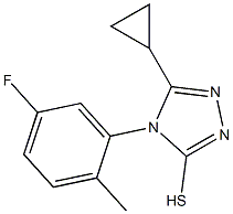 5-cyclopropyl-4-(5-fluoro-2-methylphenyl)-4H-1,2,4-triazole-3-thiol Struktur