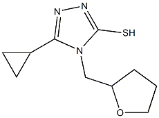 5-cyclopropyl-4-(oxolan-2-ylmethyl)-4H-1,2,4-triazole-3-thiol Struktur