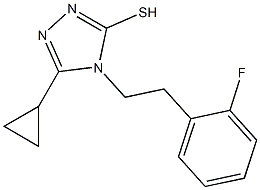 5-cyclopropyl-4-[2-(2-fluorophenyl)ethyl]-4H-1,2,4-triazole-3-thiol Struktur