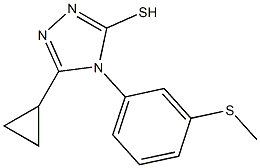 5-cyclopropyl-4-[3-(methylsulfanyl)phenyl]-4H-1,2,4-triazole-3-thiol Struktur