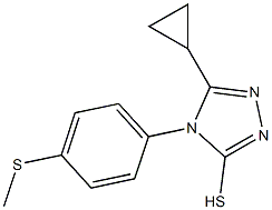 5-cyclopropyl-4-[4-(methylsulfanyl)phenyl]-4H-1,2,4-triazole-3-thiol Struktur