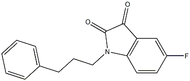 5-fluoro-1-(3-phenylpropyl)-2,3-dihydro-1H-indole-2,3-dione Struktur