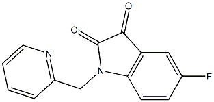 5-fluoro-1-(pyridin-2-ylmethyl)-2,3-dihydro-1H-indole-2,3-dione Struktur