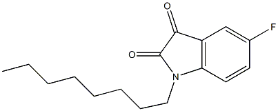 5-fluoro-1-octyl-2,3-dihydro-1H-indole-2,3-dione Struktur