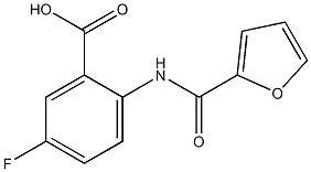 5-fluoro-2-(2-furoylamino)benzoic acid Struktur