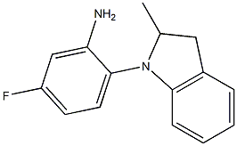 5-fluoro-2-(2-methyl-2,3-dihydro-1H-indol-1-yl)aniline Struktur