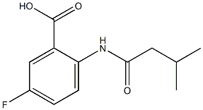 5-fluoro-2-(3-methylbutanamido)benzoic acid Struktur