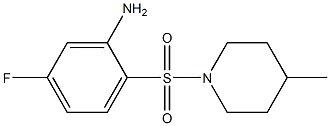 5-fluoro-2-[(4-methylpiperidine-1-)sulfonyl]aniline Struktur