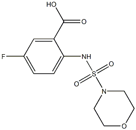 5-fluoro-2-[(morpholine-4-sulfonyl)amino]benzoic acid Struktur